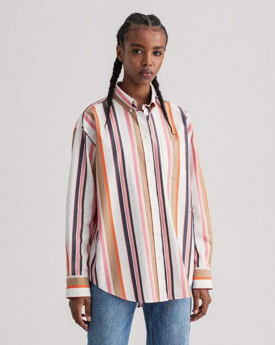 Camicia a righe multicolore relaxed fit