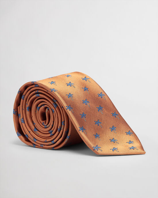 Cravatta in seta con stampa Palm Tree