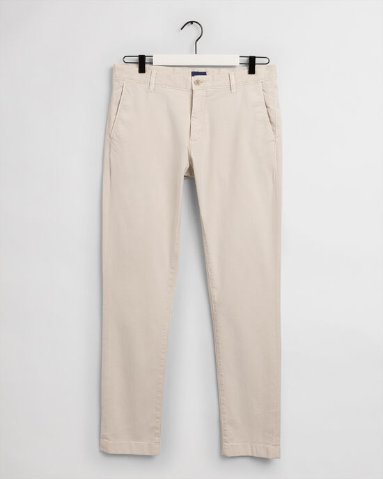 Pantaloni chino Hallden in tela leggera slim fit